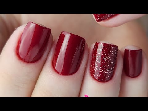 unhas vermelhas com glitter - coleção nova da nati !!!!