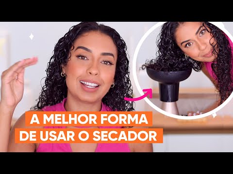 COMO SECAR O CABELO CACHEADO COM SECADOR E DIFUSOR? | JULIANA LOUISE