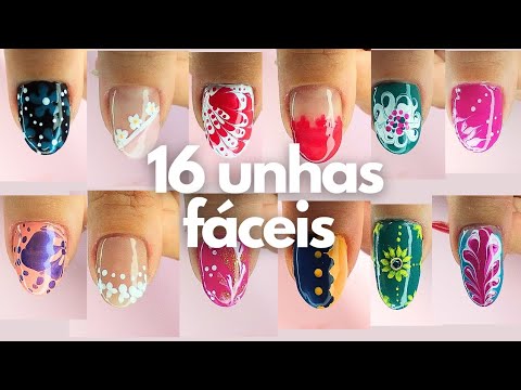 16 UNHAS DECORADAS MUITO FÁCEIS | Passo a passo | Compilado NAIL ART