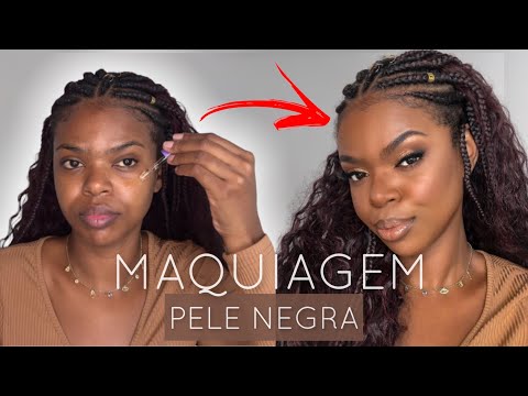 MAQUIAGEM BÁSICA EM PELE NEGRA | Produtos baratinhos | Deborah Fernanda