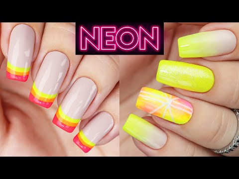 DECORAÇÕES de unhas NEON para o verão