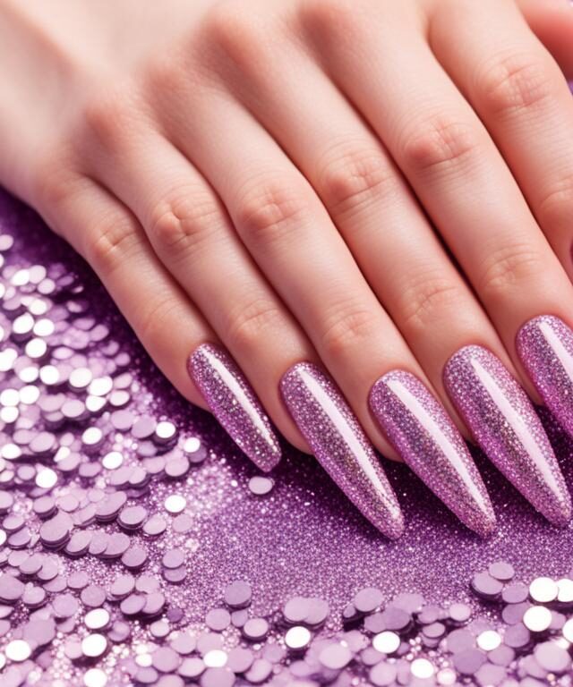 Unhas decoradas com glitter