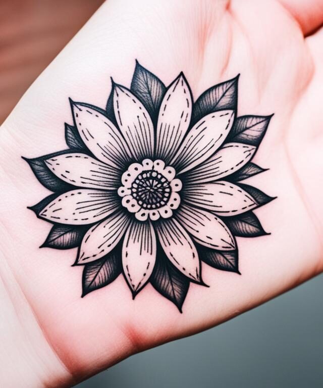 tatuagem feminina na mão