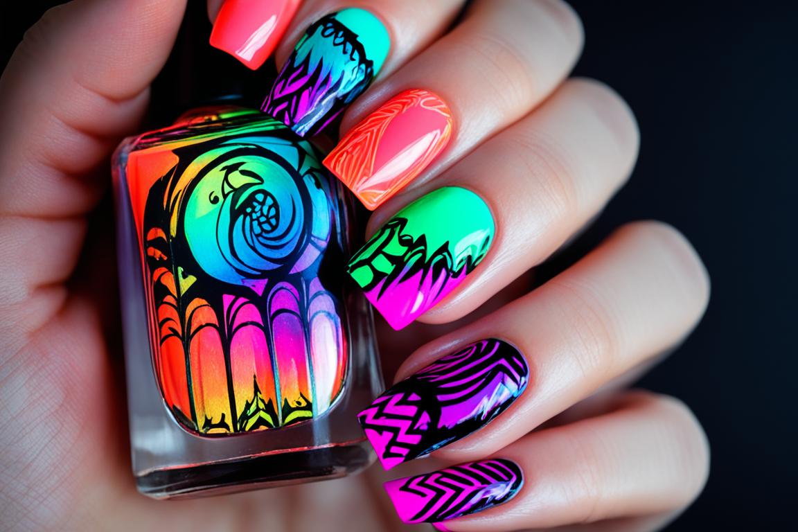Unhas Decoradas Neon: Estilos Vibrantes e Dicas 1 unha decorada neon