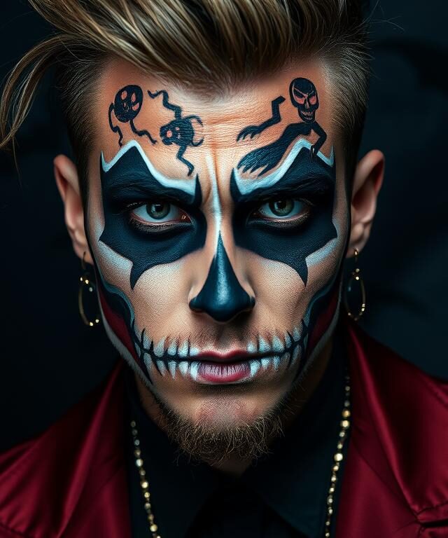 maquiagem halloween masculina