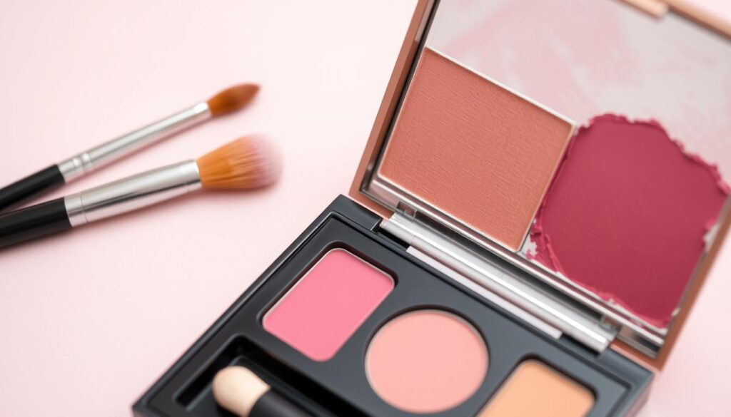 maquiagem rosa simples