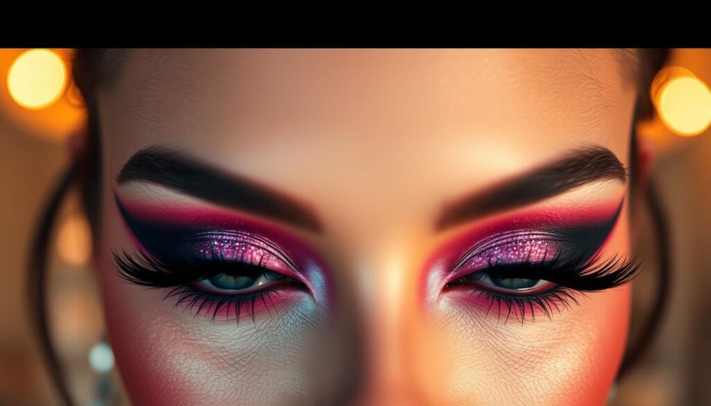 maquiagem rosa smokey eye