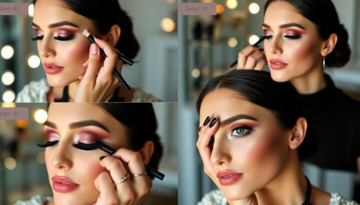 Início 18 maquiagem simples para noite