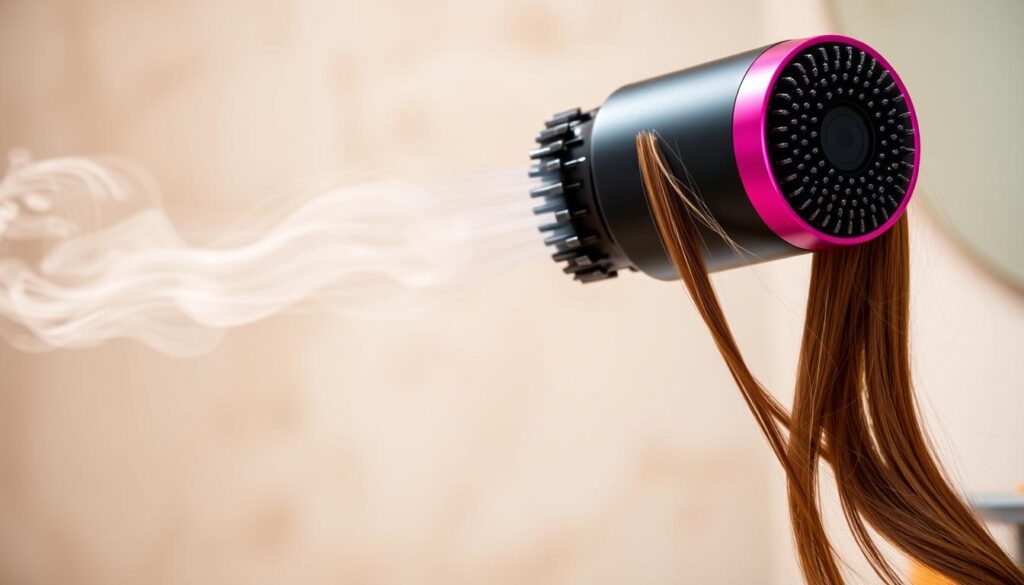 secador de cabelo com escova