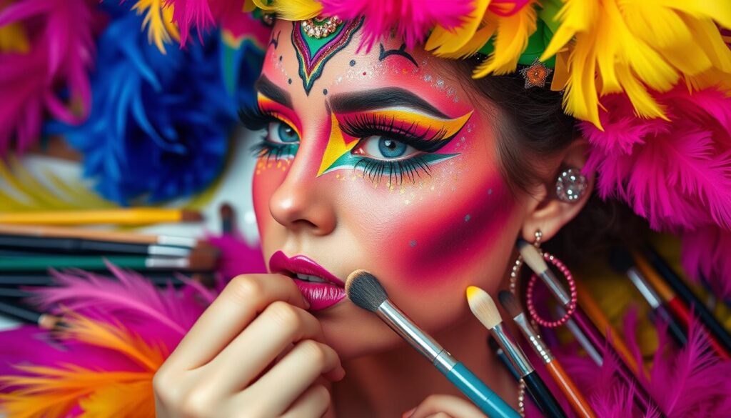 tutorial maquiagem carnaval