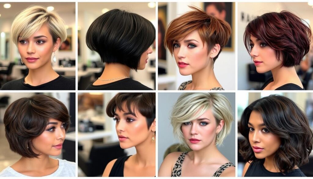 cortes curtos para rosto redondo